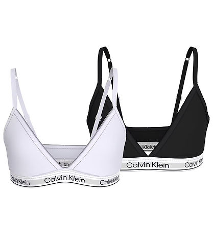 Calvin Klein BH - Triangle - 2-pak - Sort/Hvid
