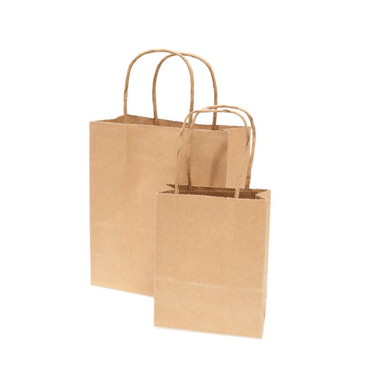 Folia Papiertüten mit gedrehtem Papiertragegriff