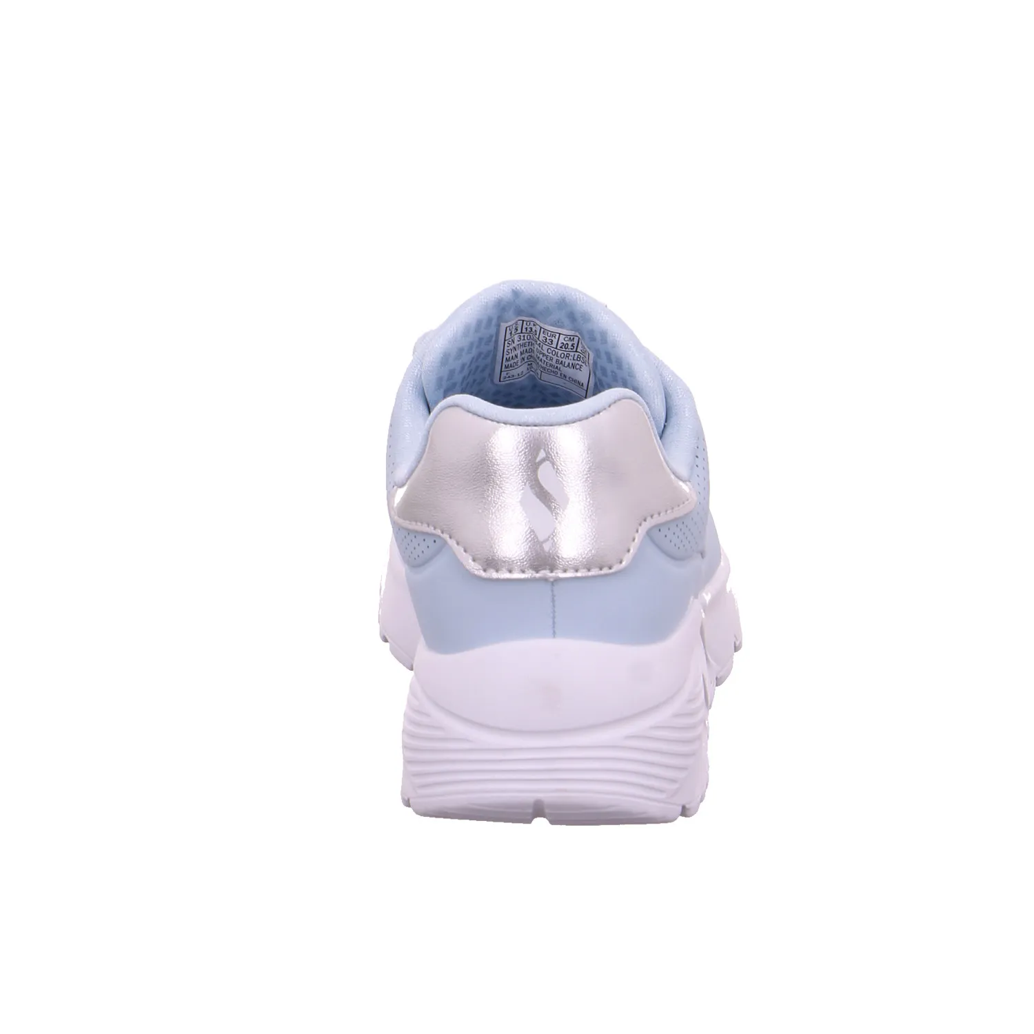 SKECHERS Mädchen-Halbschuh Binder Hellblau Lederimitat  Sneaker
