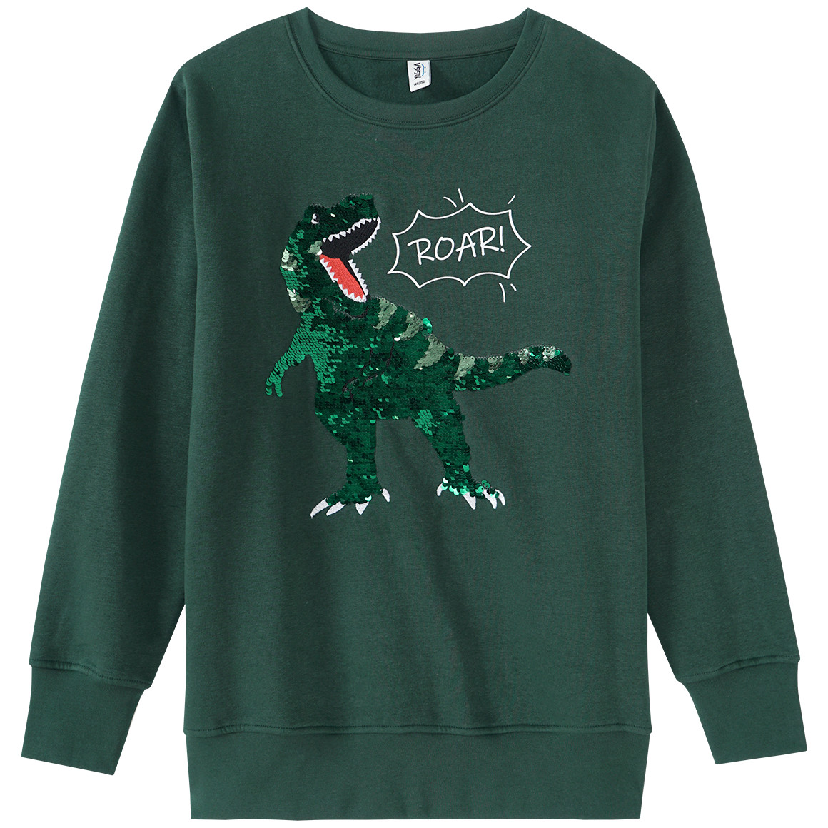 Yigga Jungen Sweatshirt mit Wendepailletten dunkelgrün