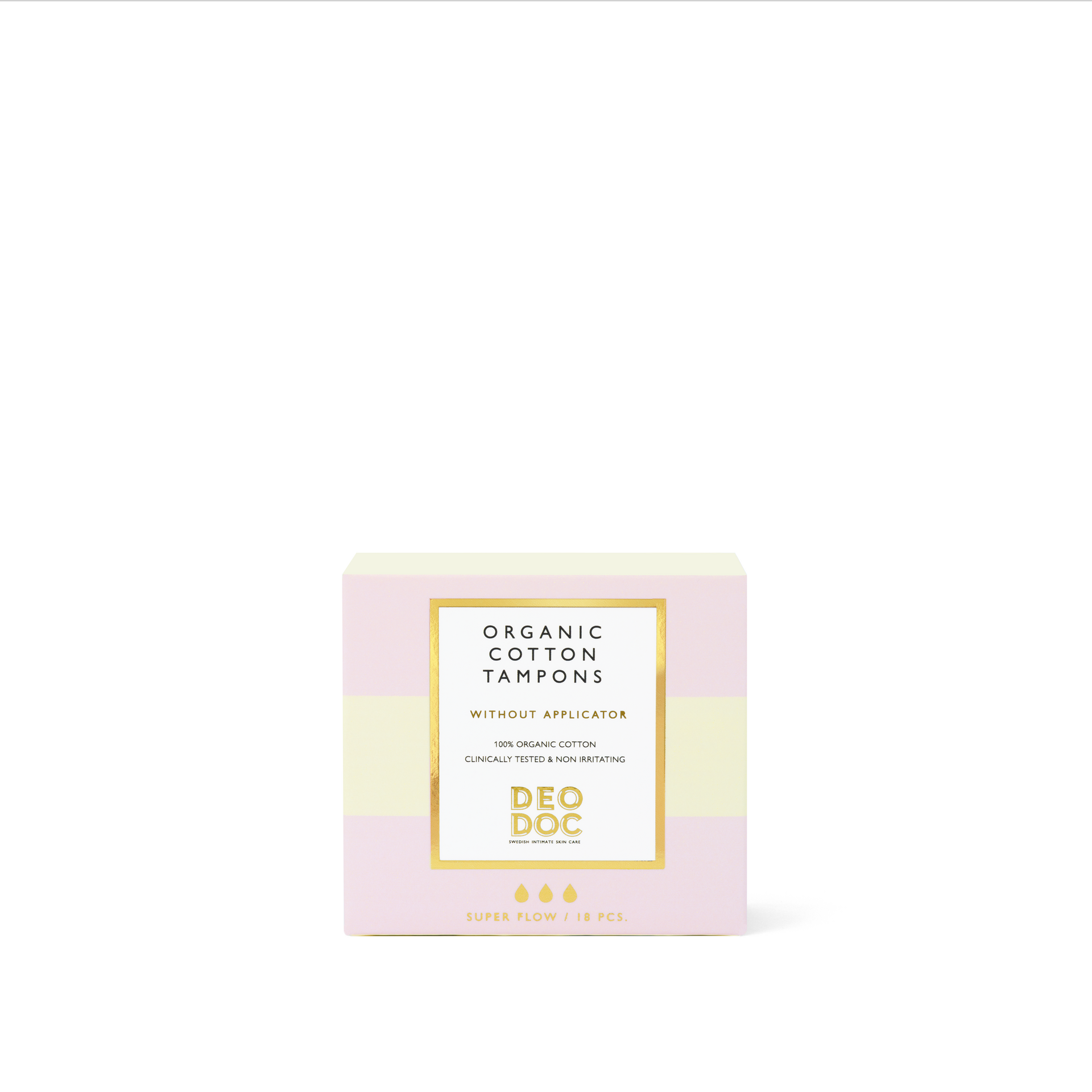 DeoDoc 100% Cotton Tampons without Applicator Super 18stk