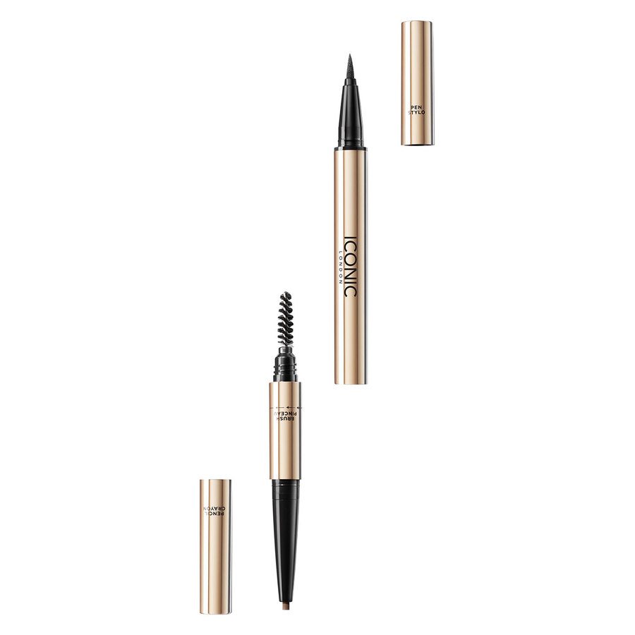 Iconic London Triple Precision Brow Definer Chestnut Brown 0,1g + 0,33ml