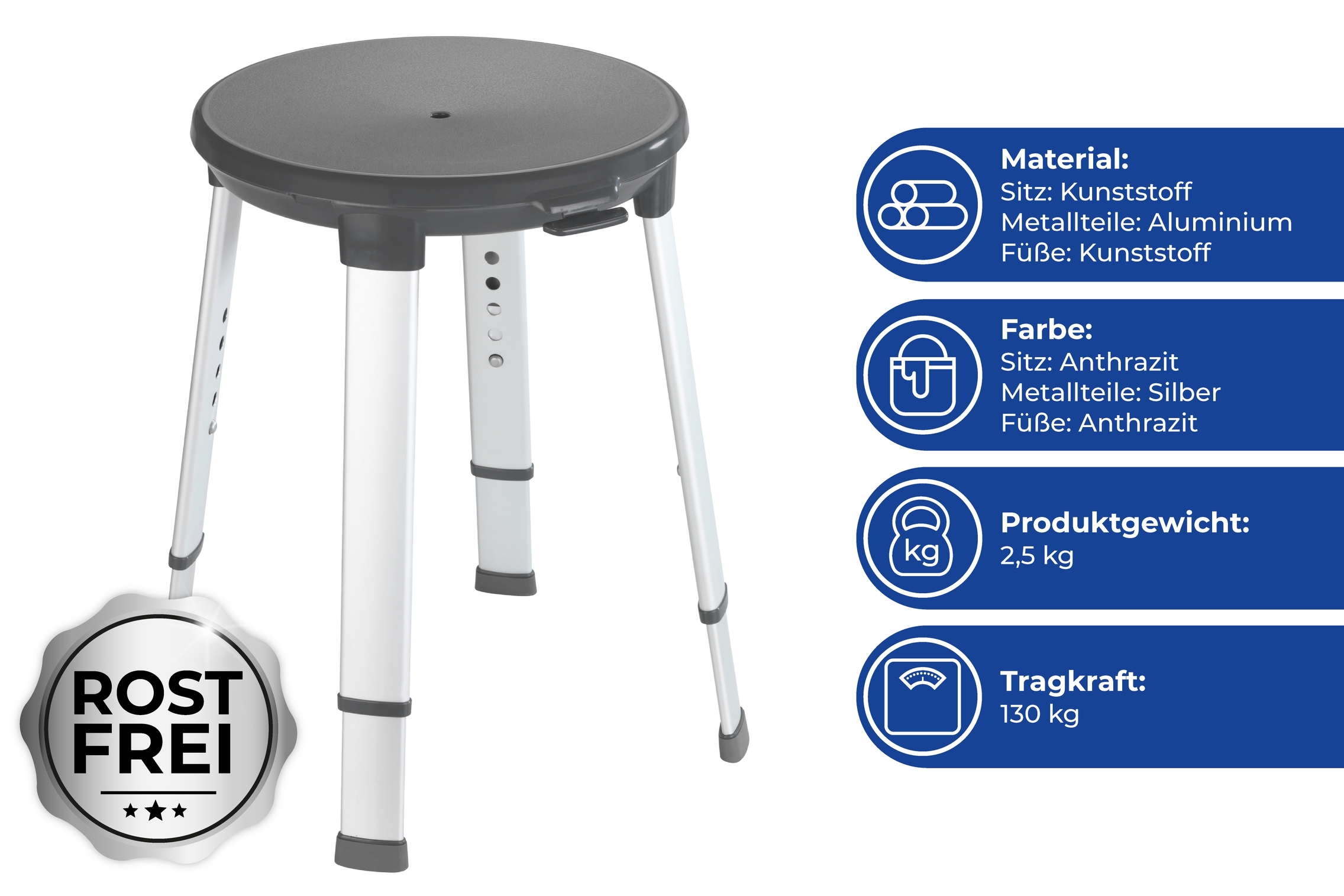 Wenko Secura Premium hygienebadkruk rond