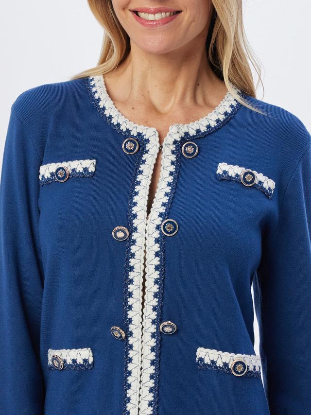 Strickjacke mit Häkeldetails