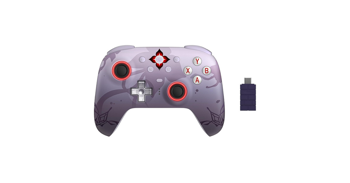 8BitDoUltimate 2 Wireless Controller - Honkai: Star Rail - Evernight  (Donkerpaars, 2.4 GHz / Bluetooth, USB, Pc)