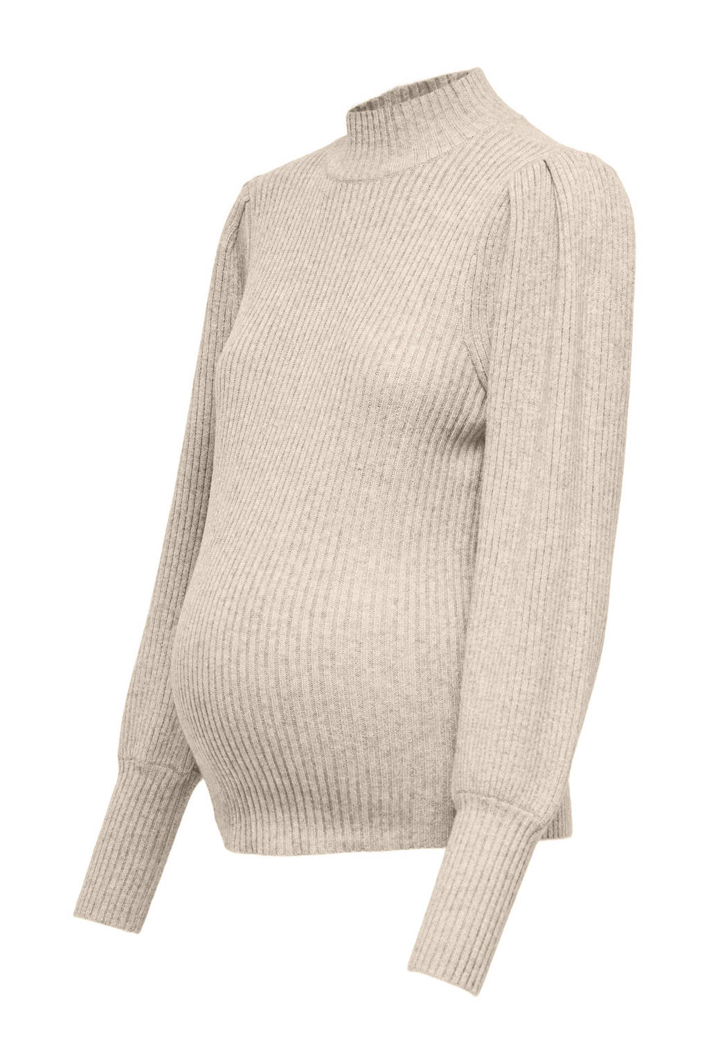 ONLY MATERNITY ribgebreide zwangerschapstop OLMKATIA beige