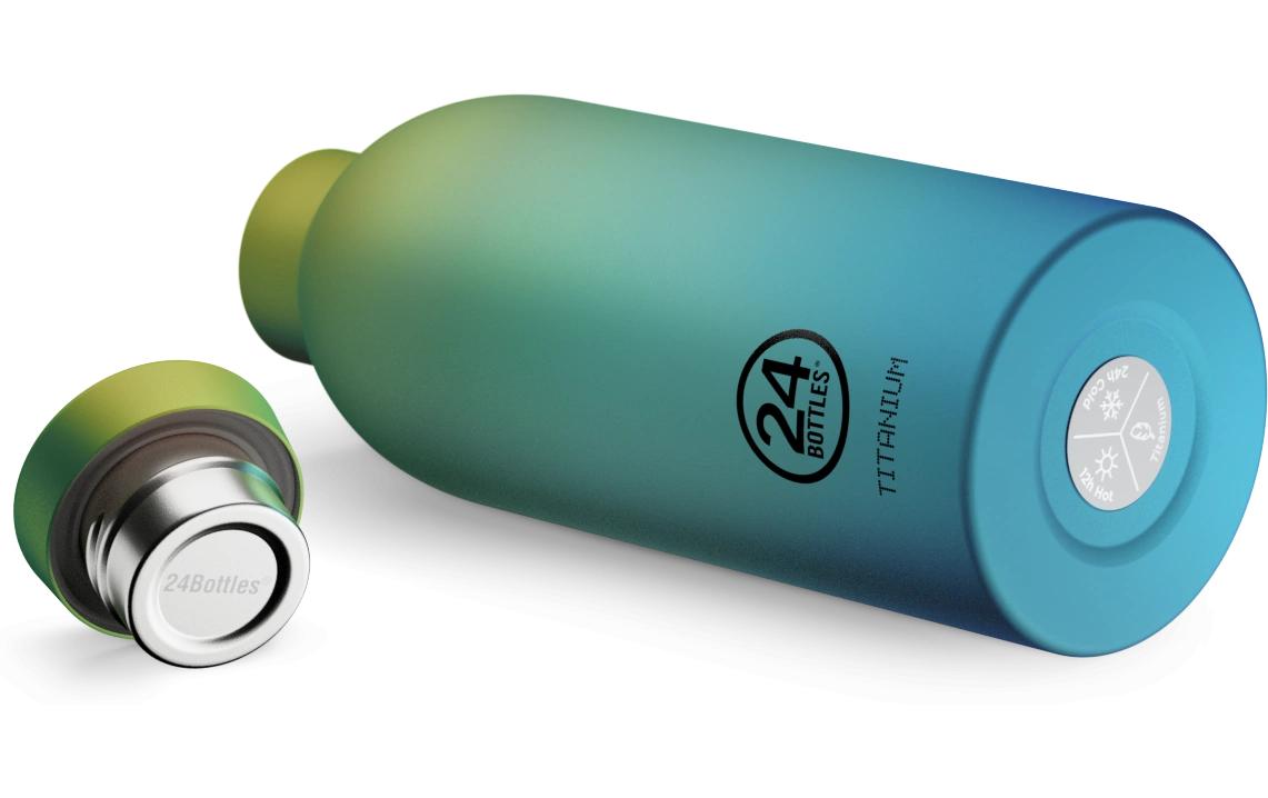 Thermosflasche Clima Titanium 500 ml, AuraTrinkflasche aus rostfreiem Edelstahl für tägliche Nutzung