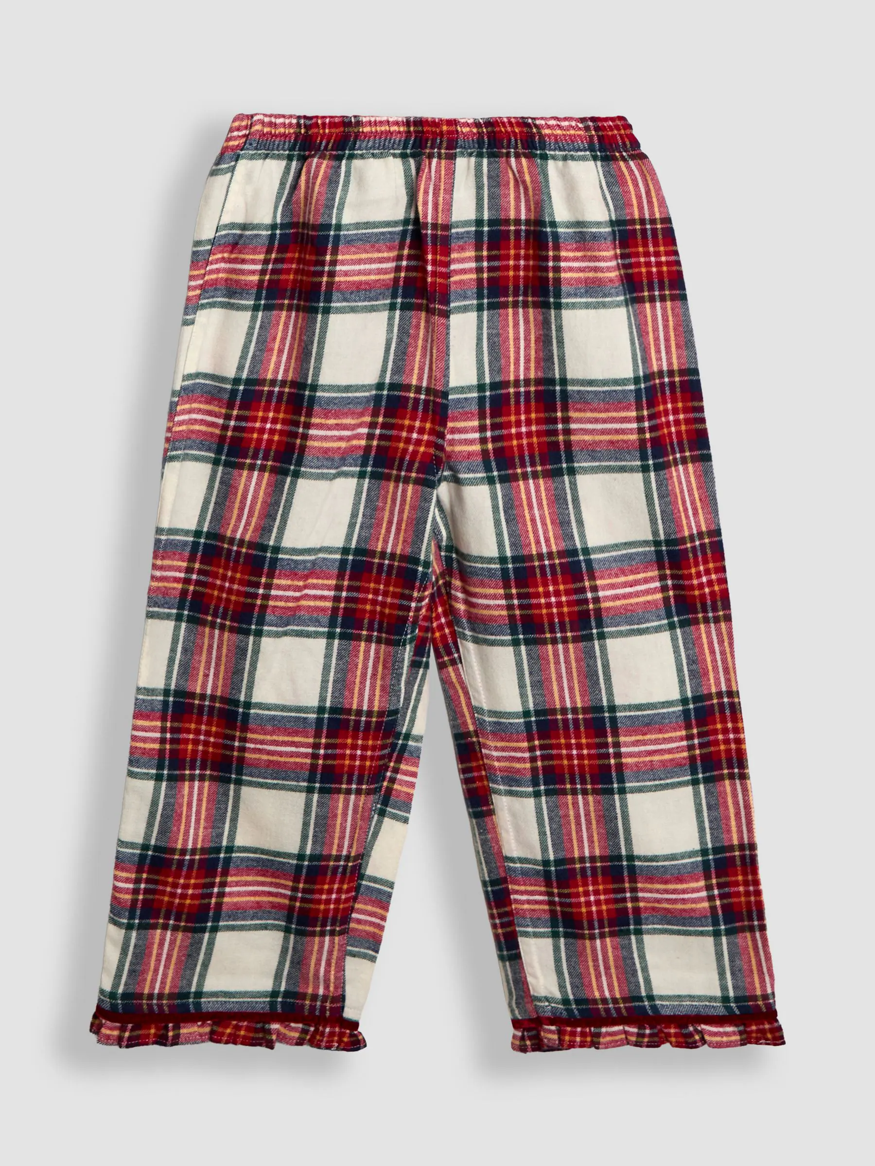 JoJo Maman Bébé Christmas Jersey Pretty Collar Pyjamas
