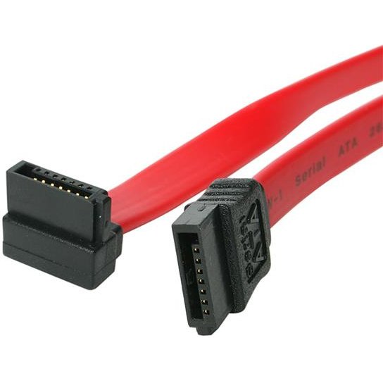 StarTech.com Câble SATA Serial ATA - 46 cm - 18 pouces - Rouge - 1 Connecteur Angle Droit Coudé