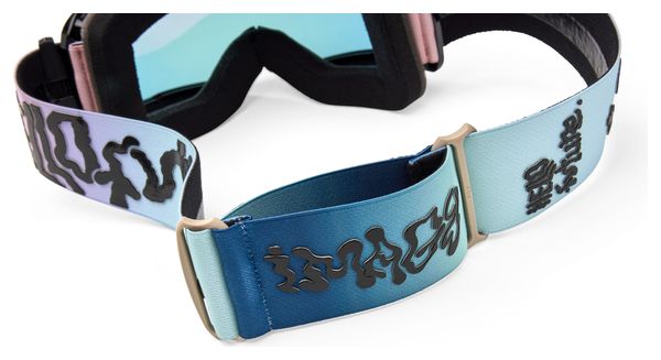 Masque VTT Fox Main Hello Future Bleu Clair