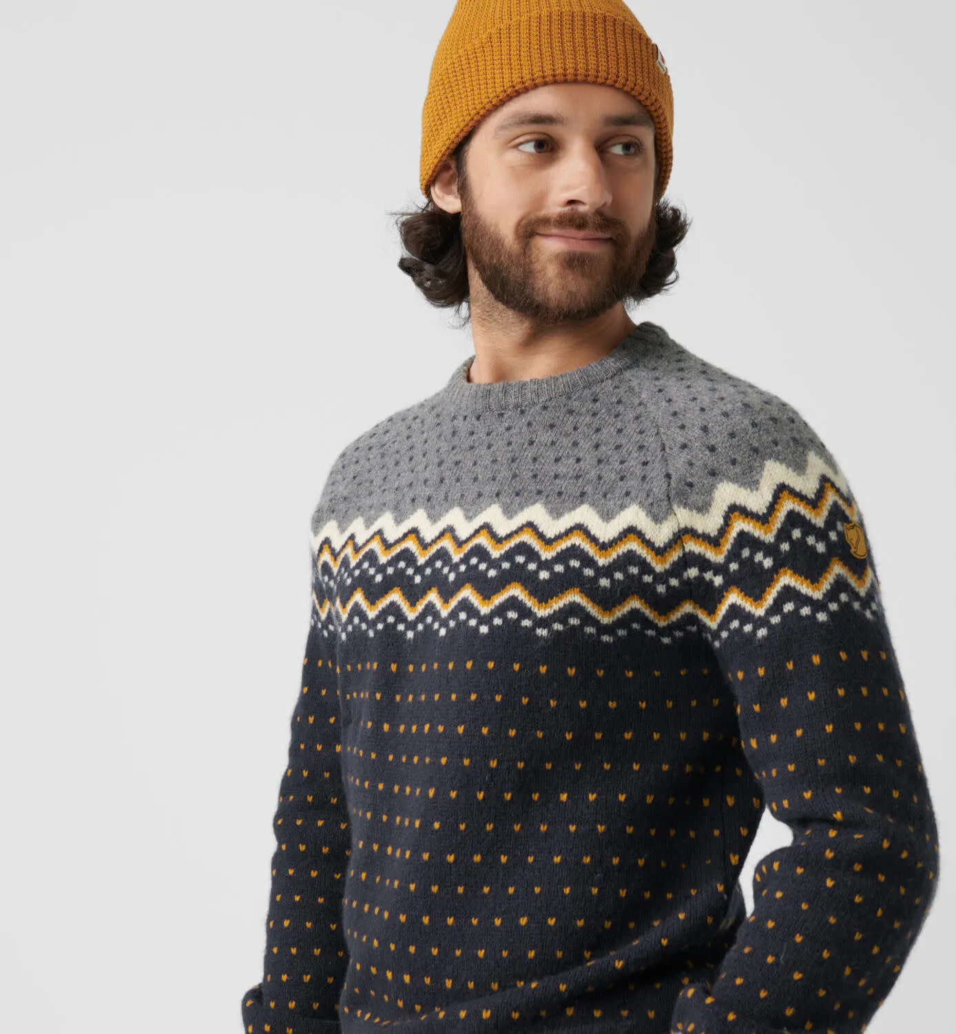 Fjällräven Men's Övik Knit Sweater Laurel Green/Deep Forest
