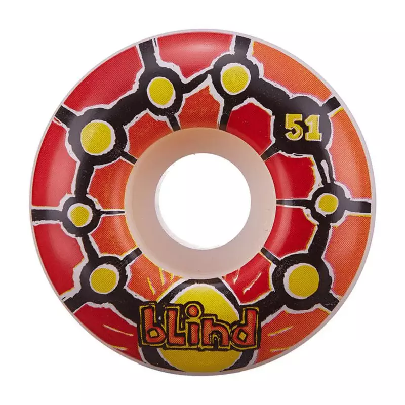 Roues skate BLIND (x4) Round Space V2 Rouge Orange 51mm