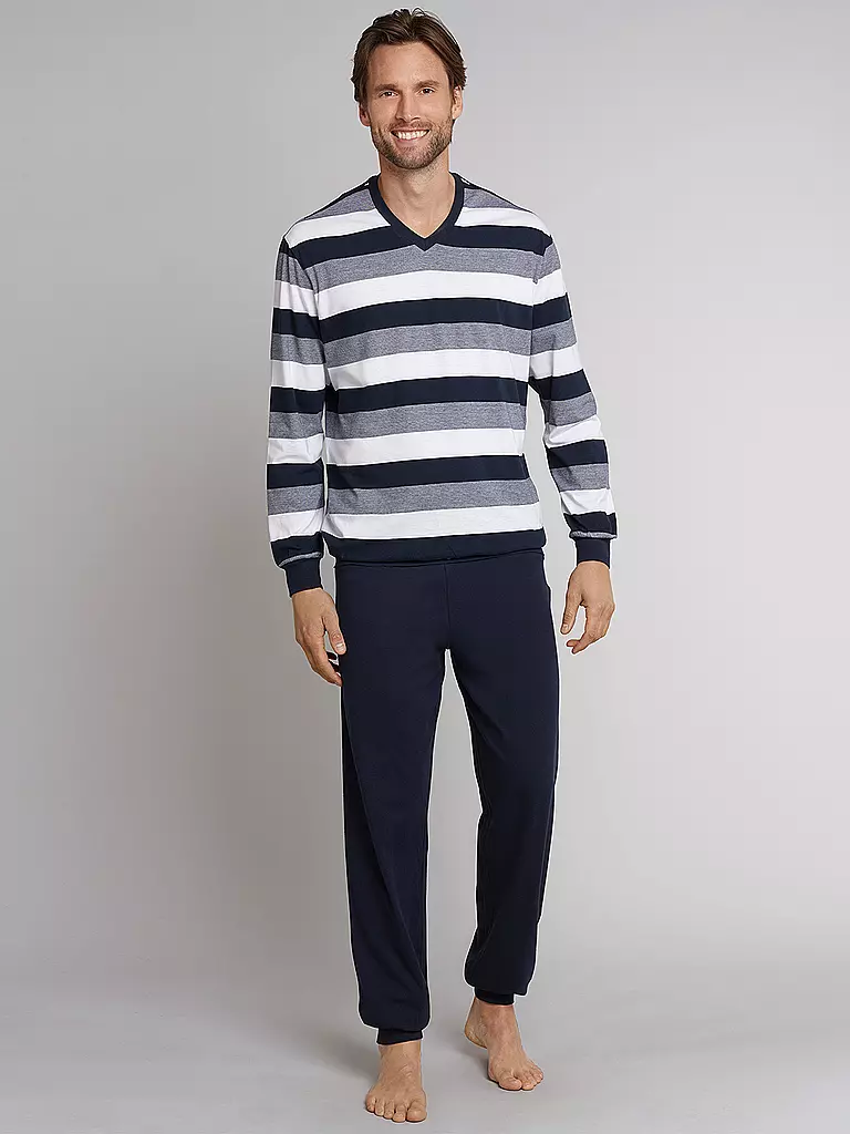 SCHIESSER Pyjama blau