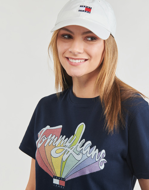 Tommy Jeans - TJW BXY RAINBOW FLAG TEE - Marine