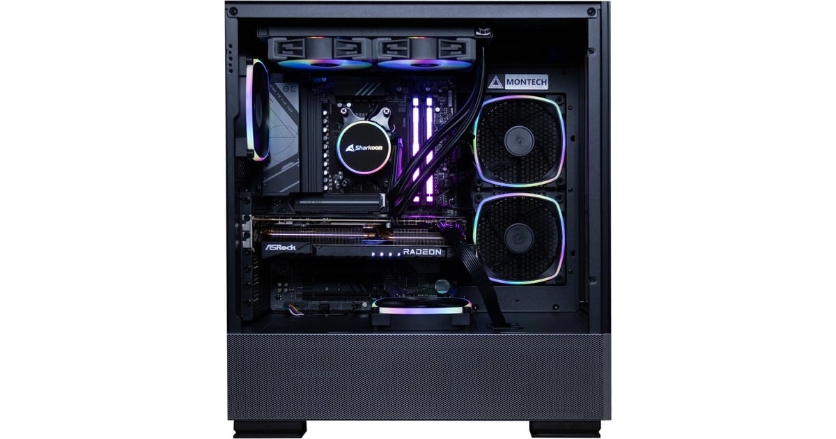 ALTERNATEThunderstorm Starter Ryzen 5 – RX 7700 XT gaming pc  (Zwart | R5 7600 | RX 7700 XT | 32 GB | 2 TB SSD)