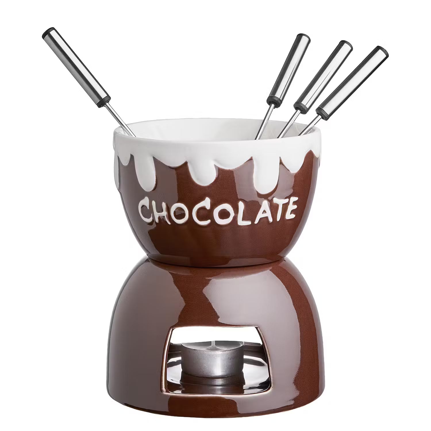 CHOCOLATE LOVE Fondue-Set 6-tlg.