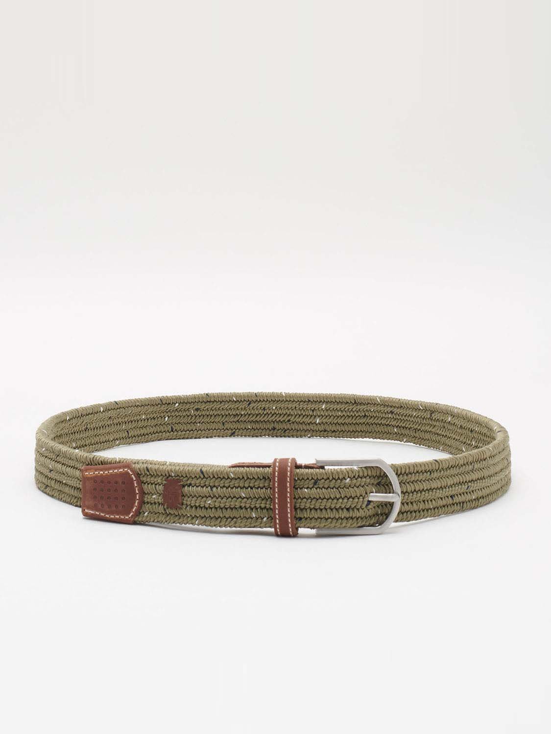 Ceinture Homme Tressée Kaki