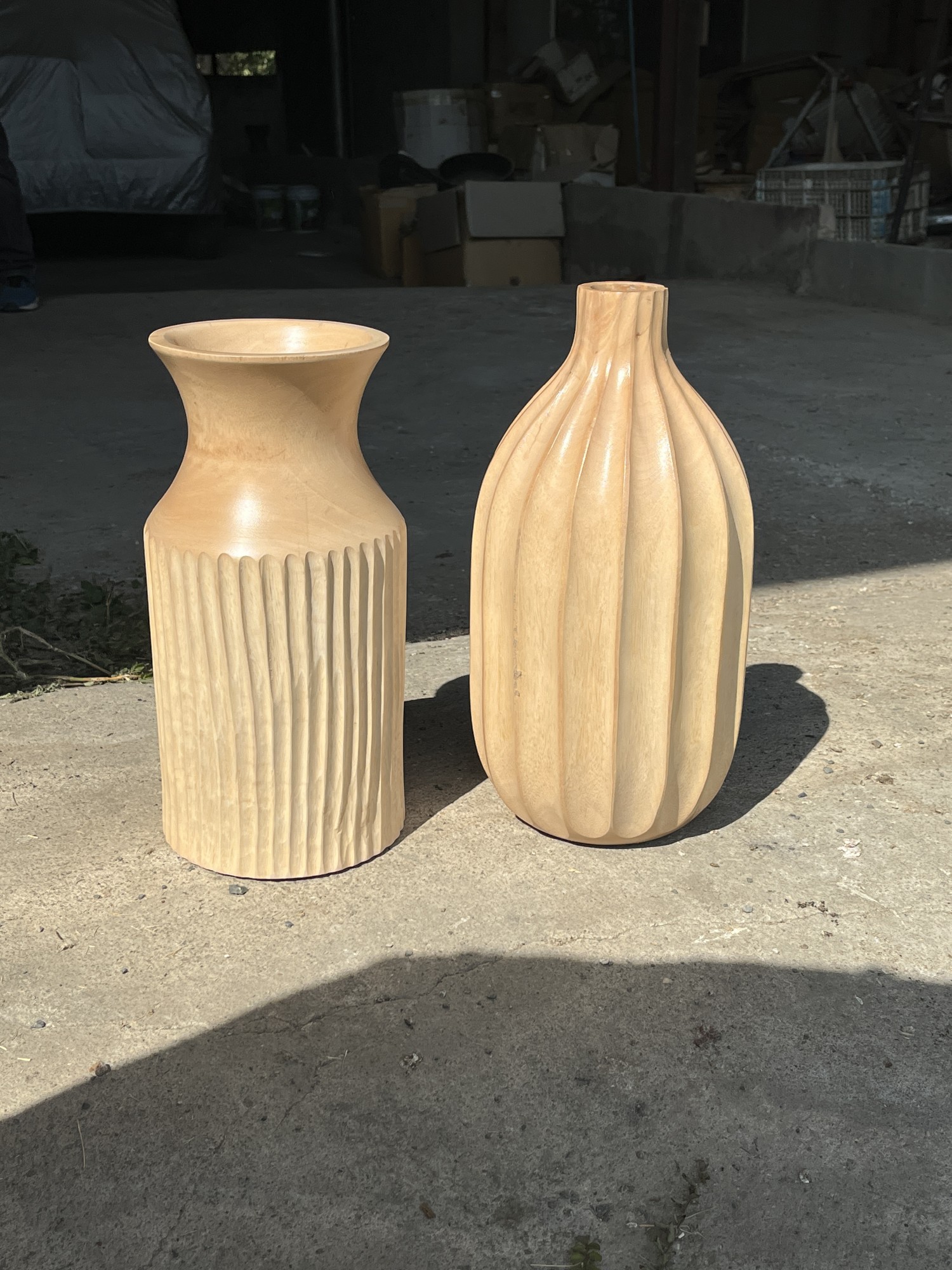 Holzvase aus Mangoholz, natur, Ø 17 cm, H 35 cm von fischer's lagerhaus
