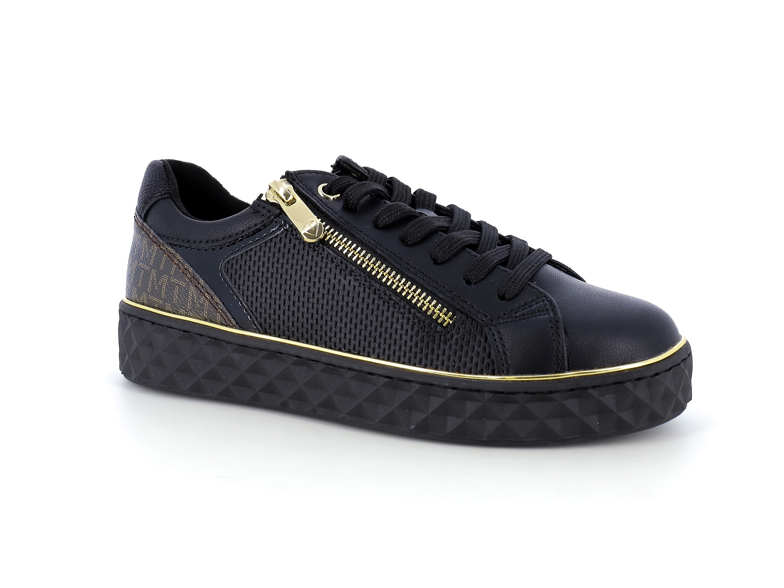 Marco tozzi-23709 Synthétique Noir Marron