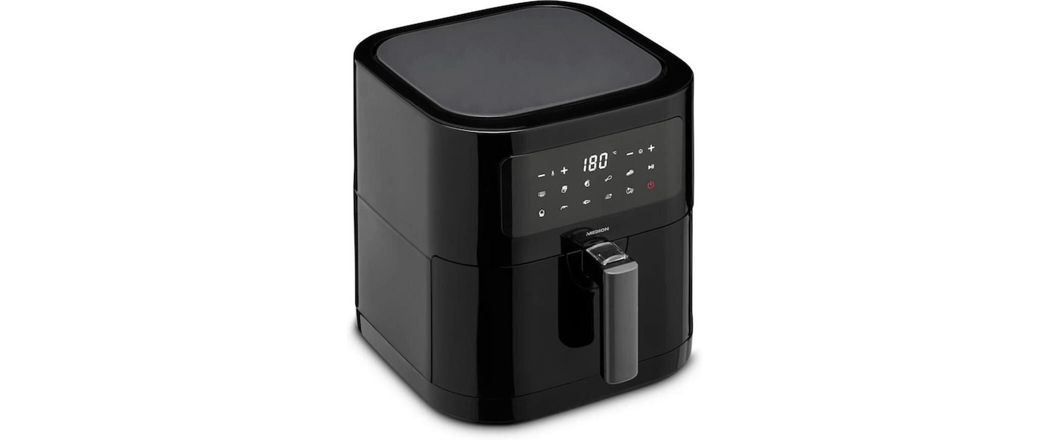 Heissluft-Fritteuse MD 11740 5.2 l, SchwarzFritteuse mit hochwertiger Corflon-Ultra-Antihaftbeschichtung
