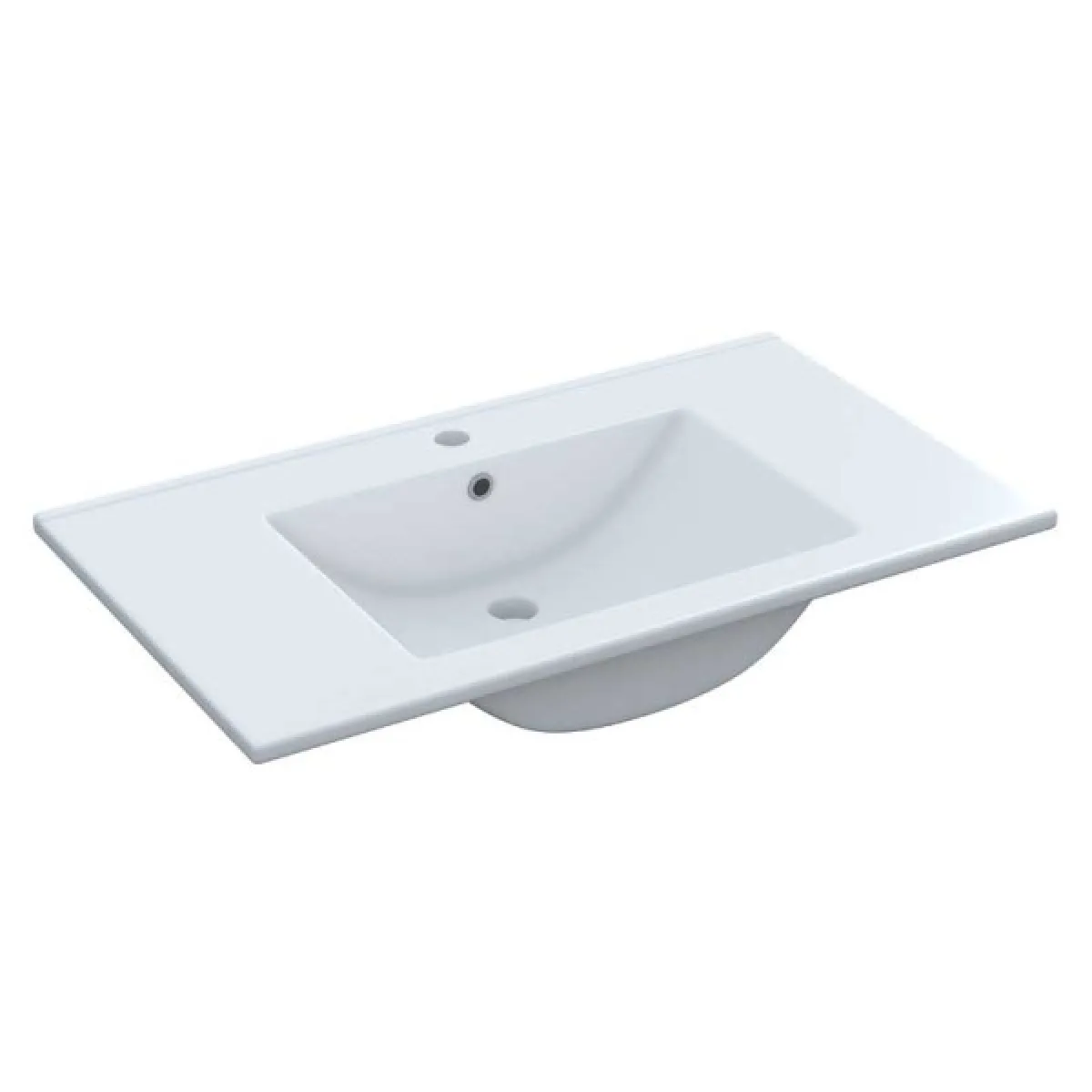 Dansmamaison Meuble bain chêne/Blanc brillant - NAVERO