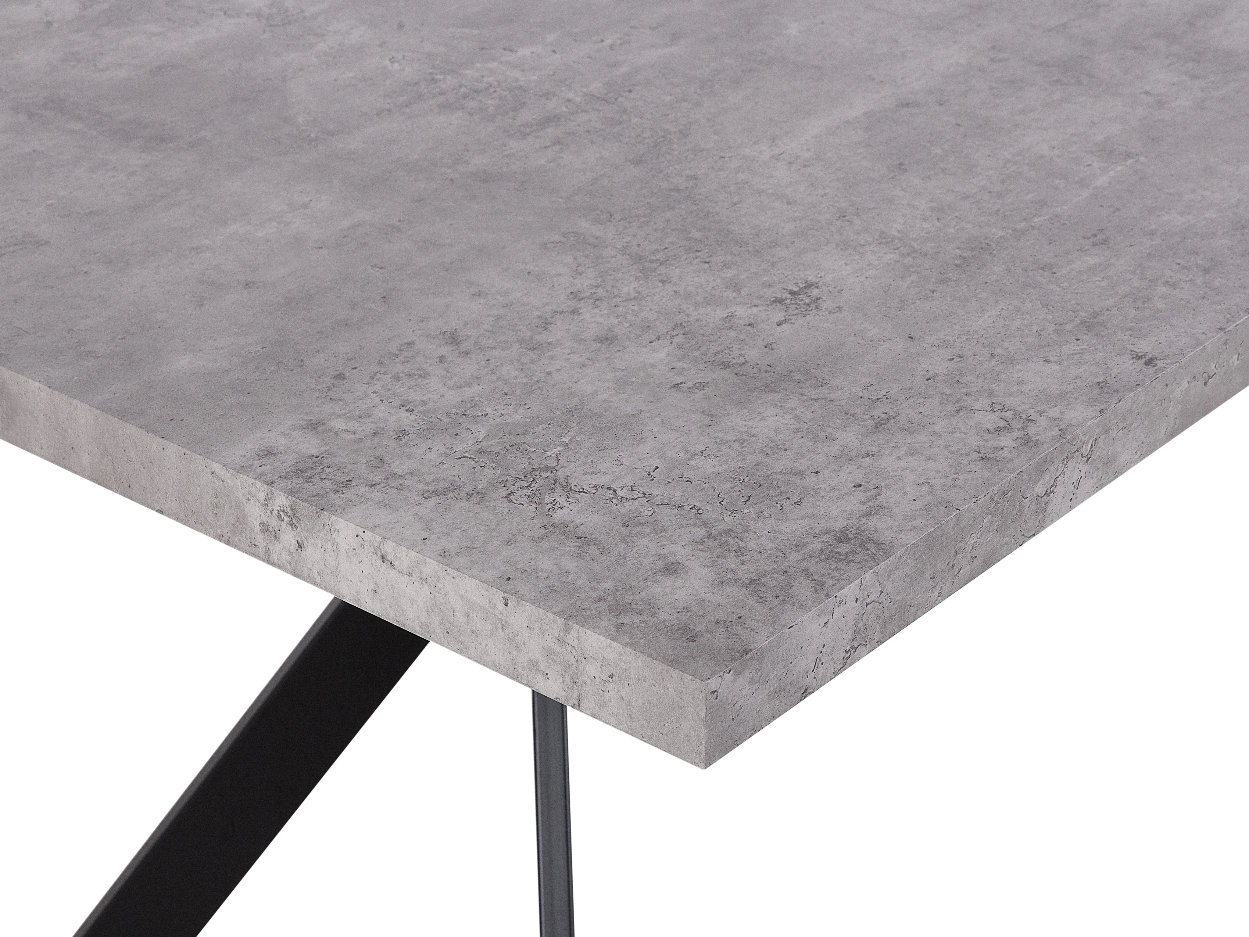 Eettafel BENSON Grijs beton-effect 90 cm 160 cm