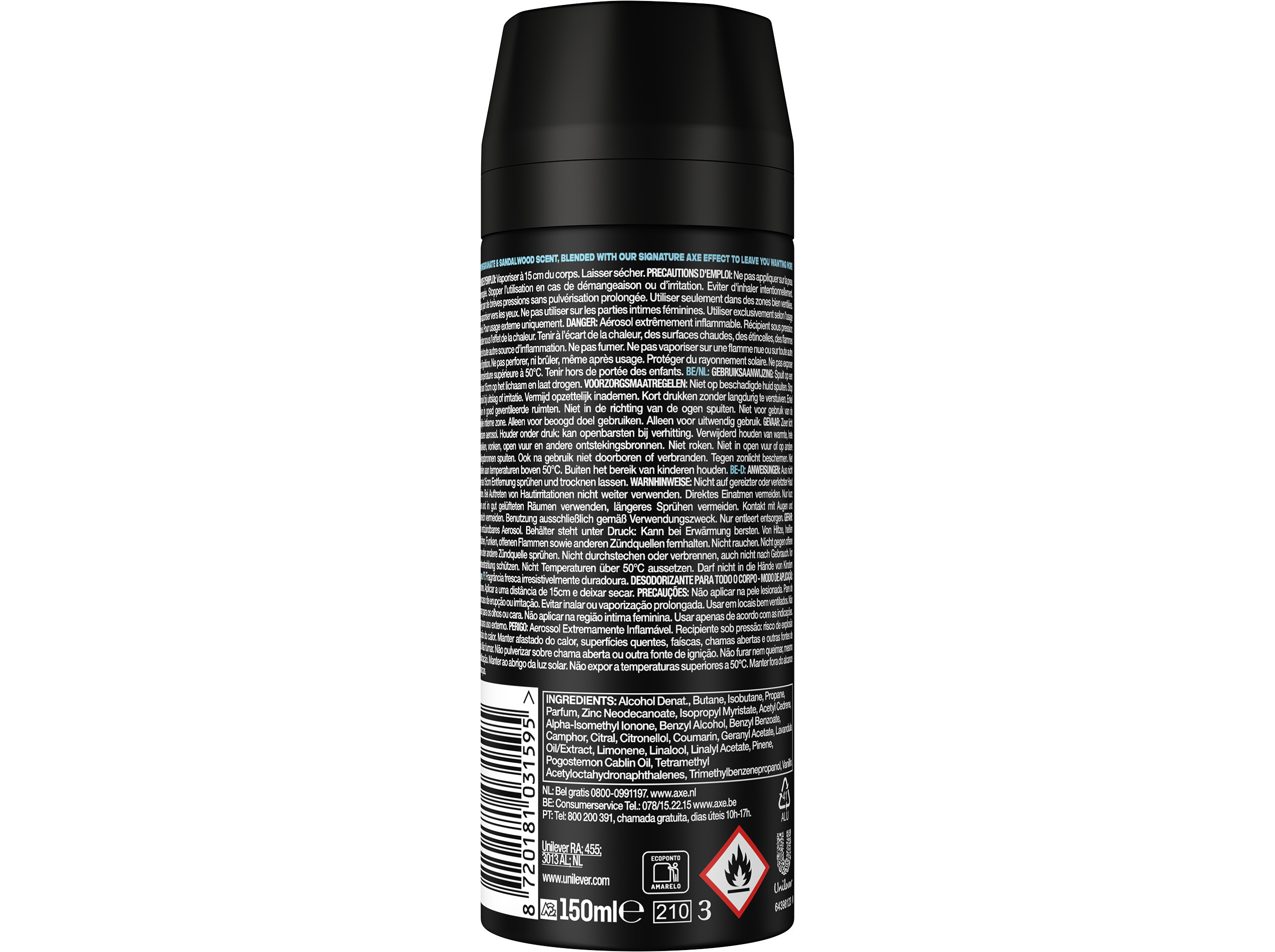 DEO AXE SPRAY ANARCHY FOR HIM 150ML
