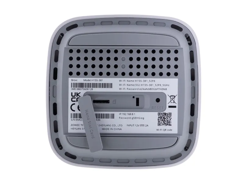 HUAWEI 5G CPE 5 Router H155-381 WiFi 6 3000Mbps 160MHz 2x2 MIMO 256 QAM Hvid