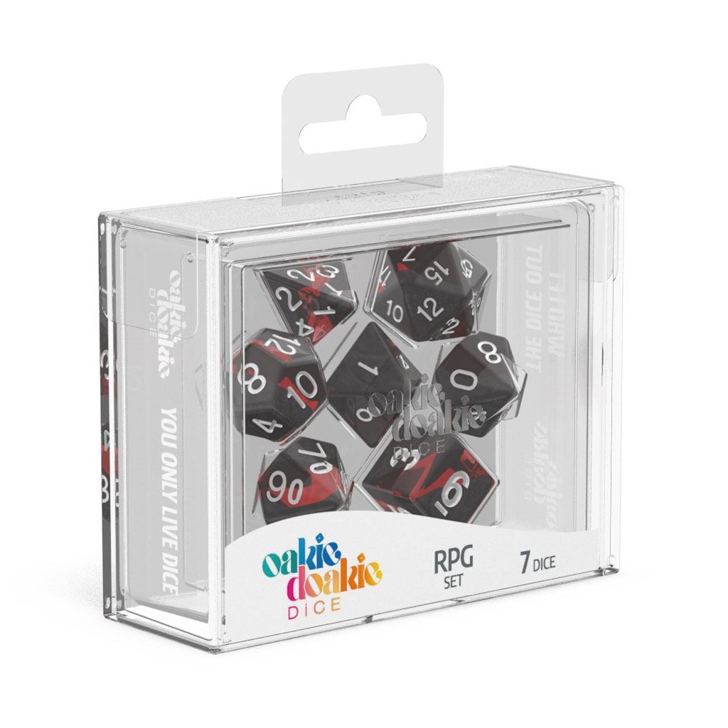 Oakie Doakie Dice dés RPG-Set Enclave - Ruby (7)