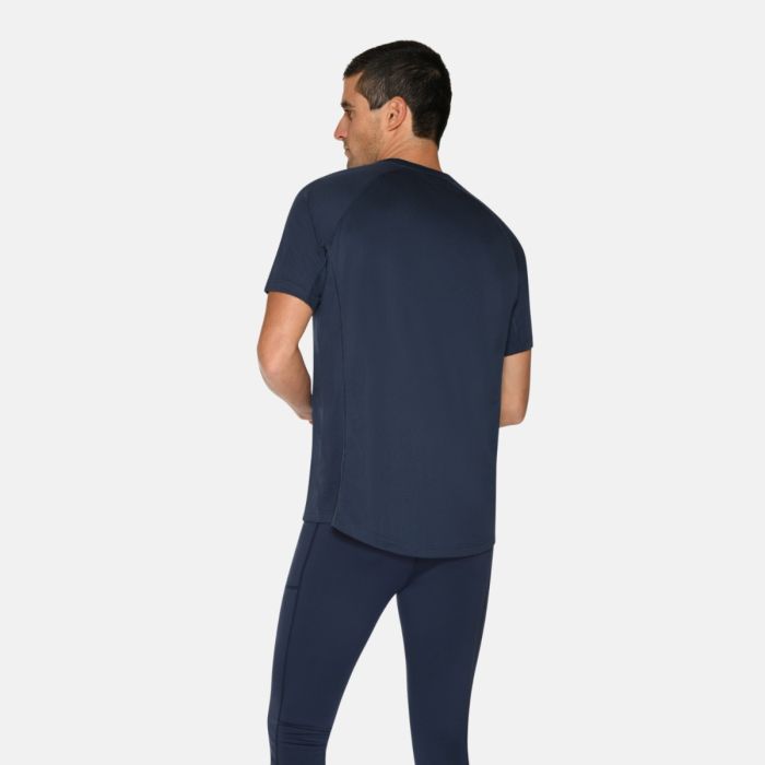 Zebdia Herre T-shirts Sports SS Tee Blå