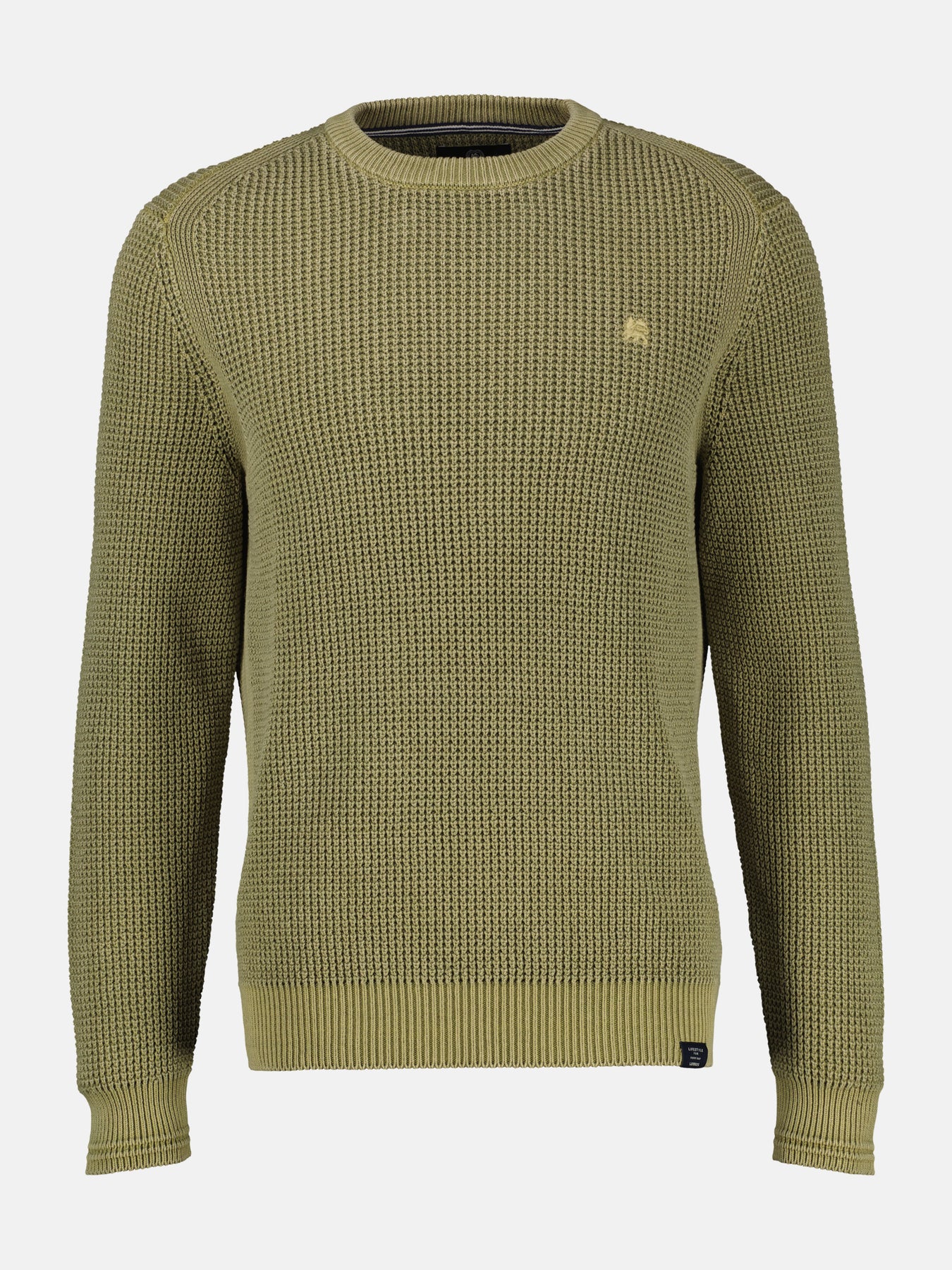 Herren Crewneck-Stricker in Strukturqualität