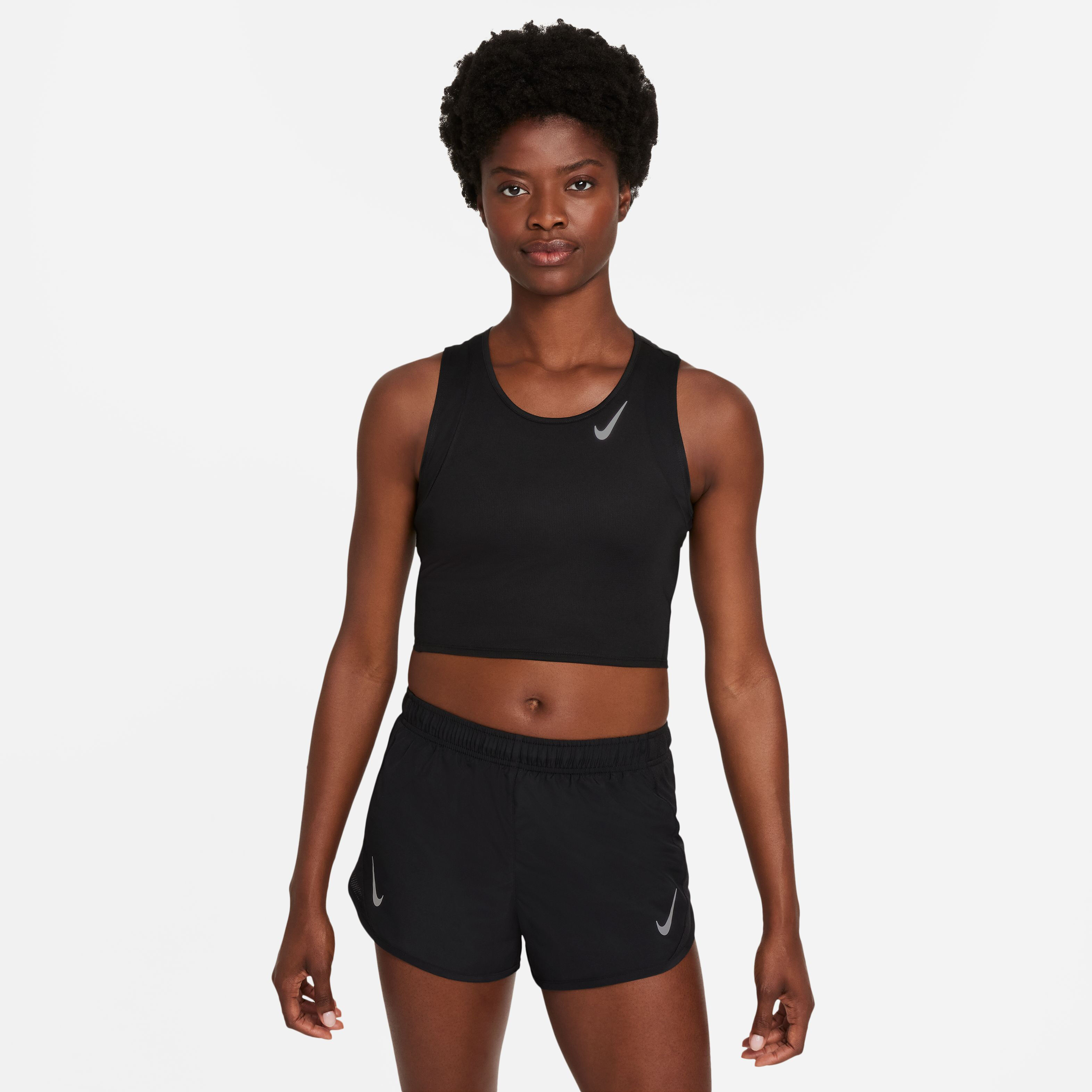 Nike Dri-Fit Fast Crop Débardeur Tank Top Femmes - Noir