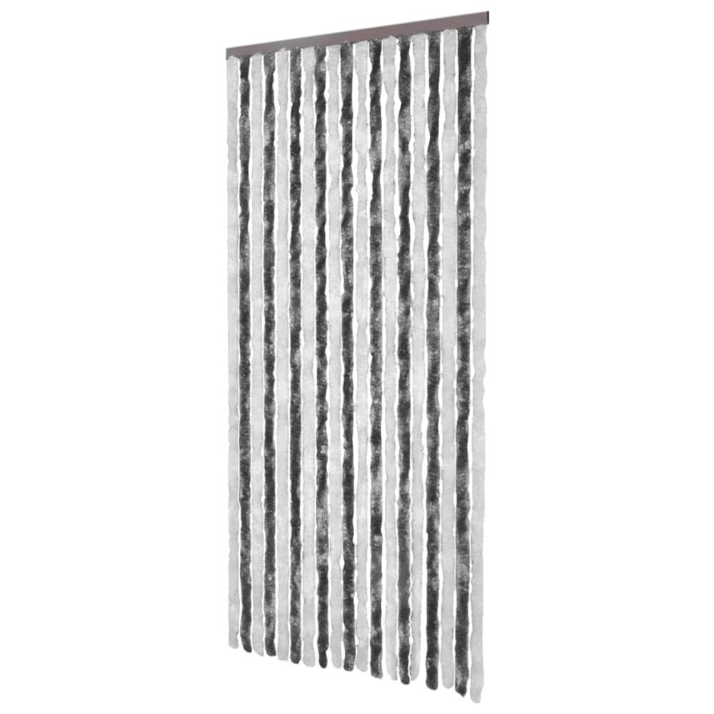 Moustiquaire gris et blanc 90x200 cm chenille