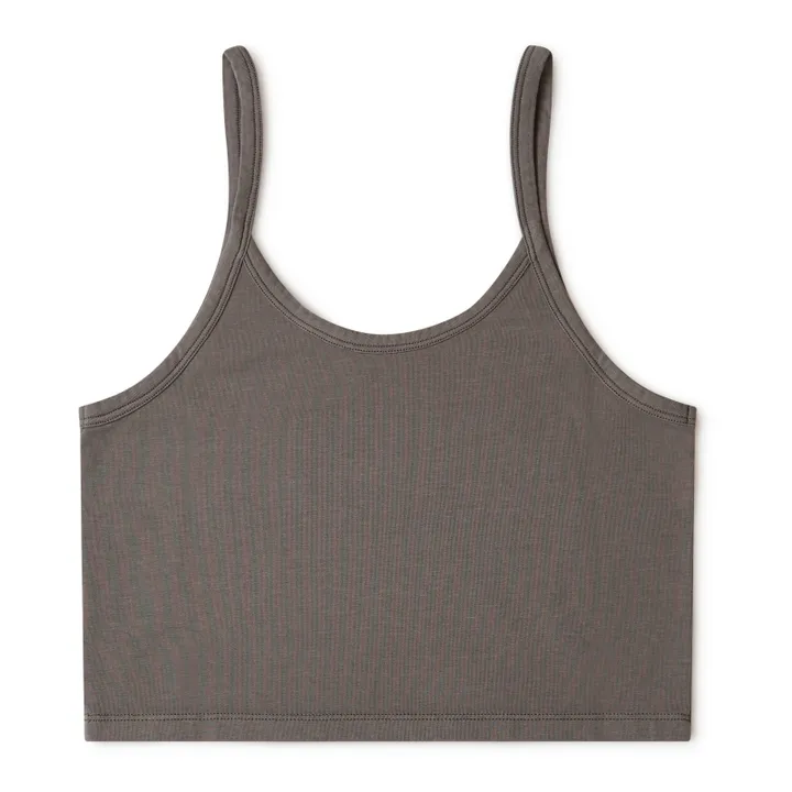 Matona Débardeur Cropped Coton Bio - Collection Femme  | Gris anthracite