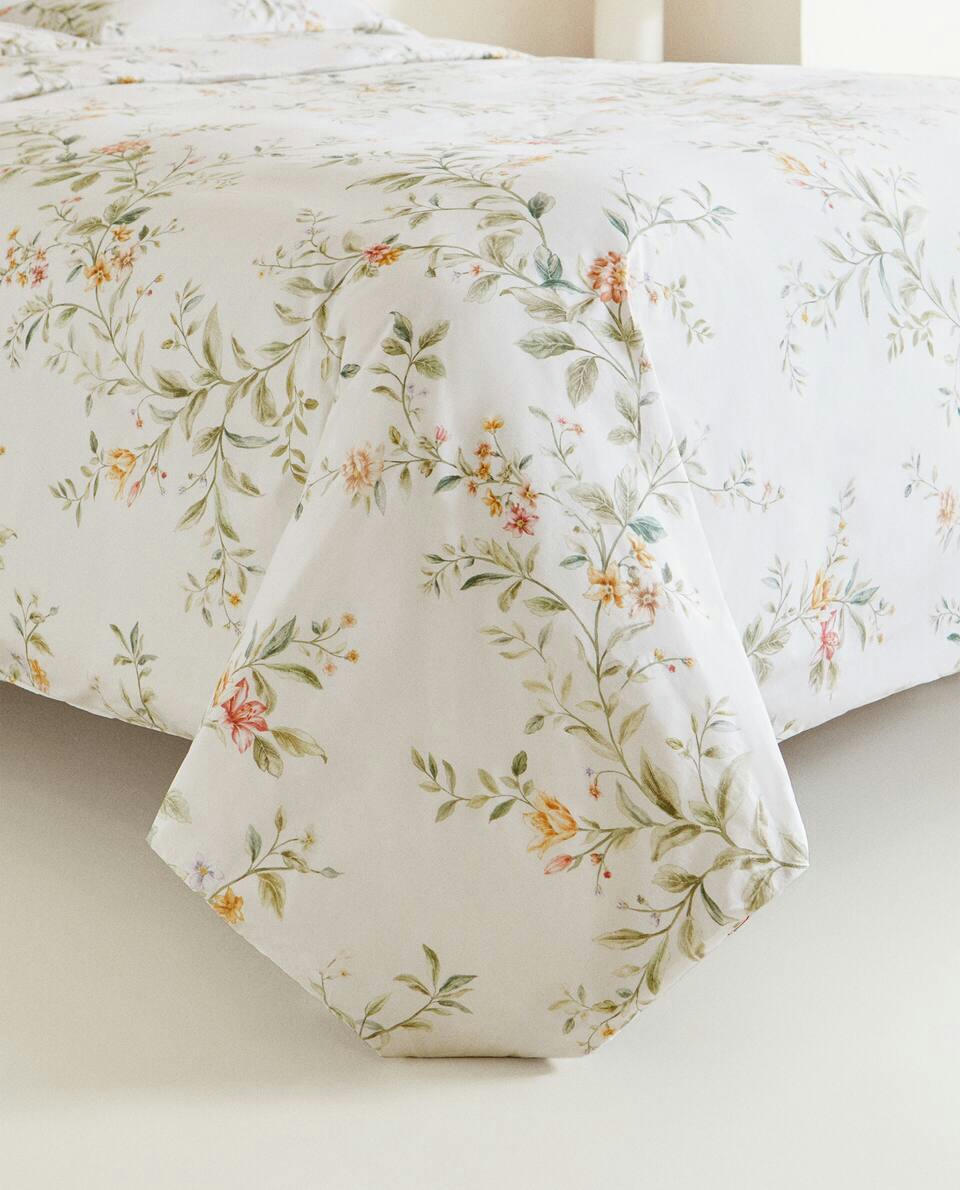CAPA DE EDREDOM COM ESTAMPA FLORAL