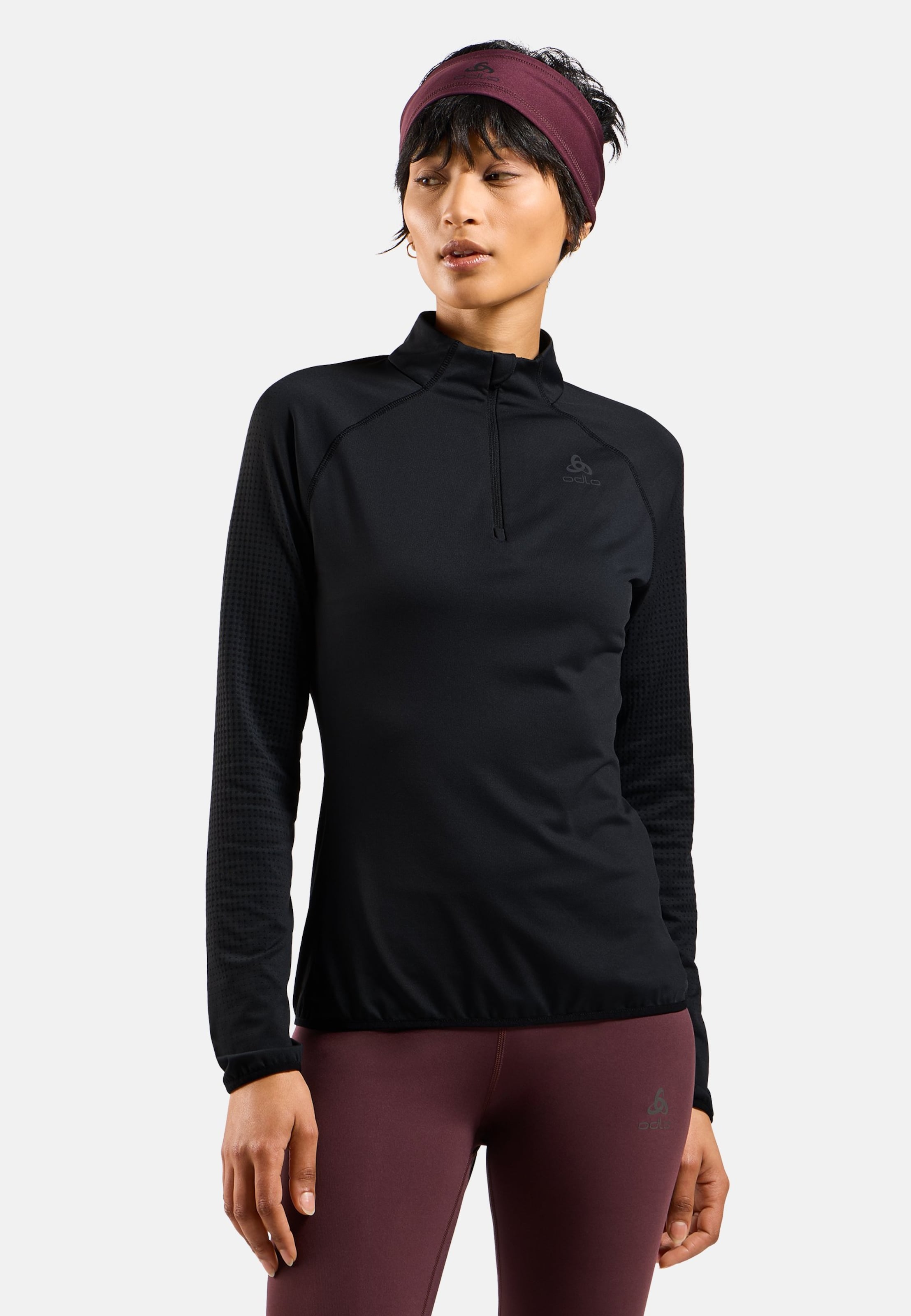 Zeroweight Warm Laufoberteil mit Halbreissverschluss 2.0 in black