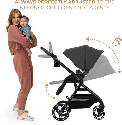 Kinderkraft YOXI 2-in-1 Duovogn, Moonlight Grey