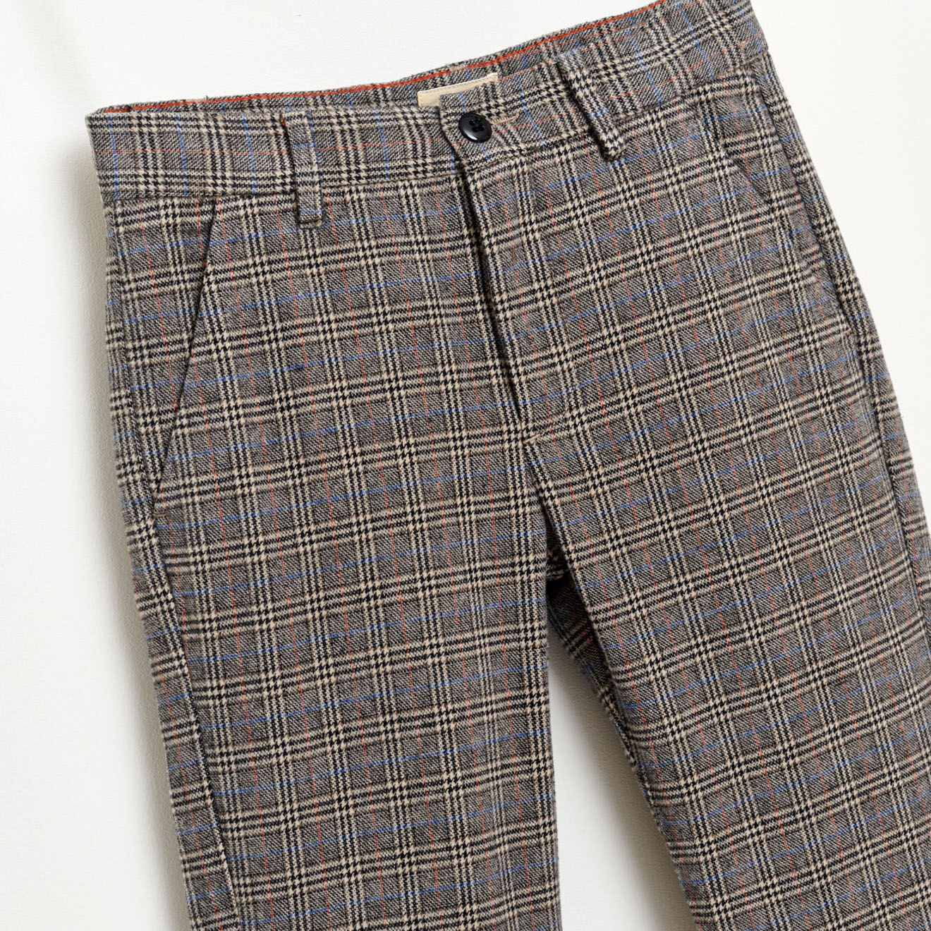 Bellerose Pantalon Perry en Coton mélangé à carreaux gris