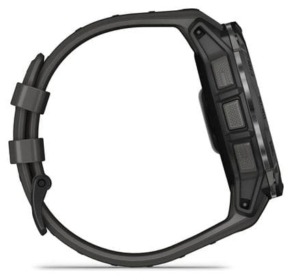 Montre GPS Garmin Instinct 3 AMOLED - 50 mm Noir avec Bracelet en Silicone Gris Charcoal