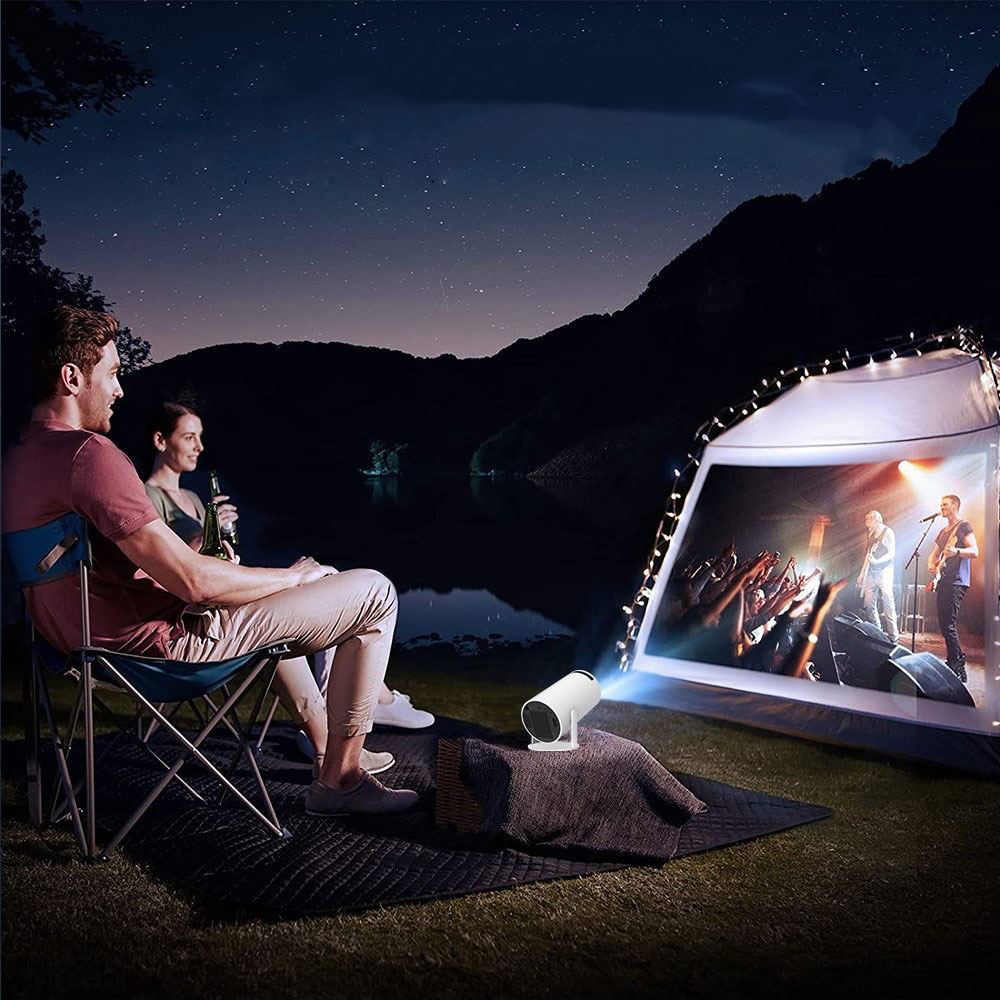 Multimedia LED Projektor Beamer Heimkino (160 ANSI Lumen) 720p HD / HDMI / WiFi (2.4/5GHz) / Android 11.0 mit Screen Mirroring (2025 Version) - Weiss
