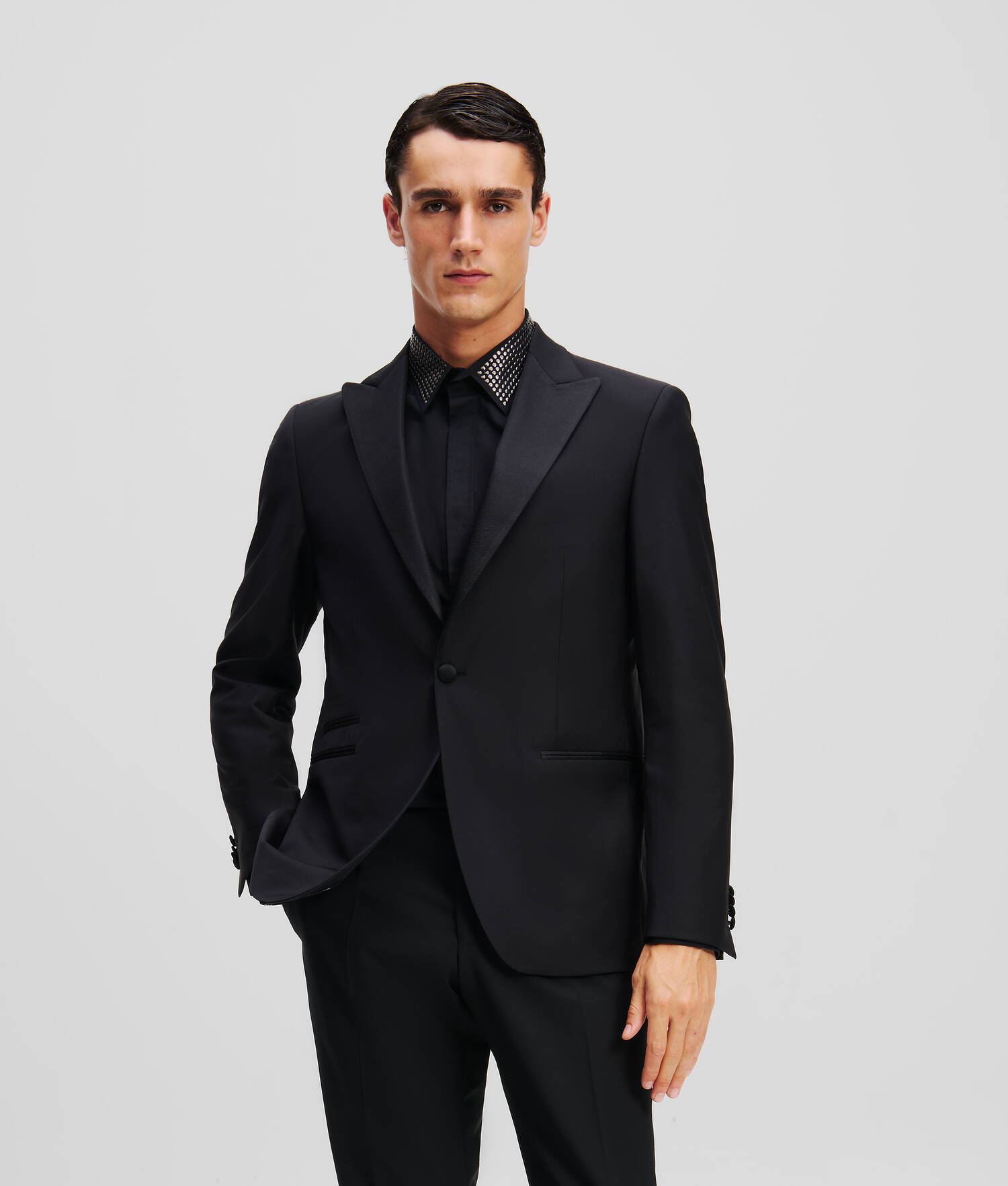 VESTE À COL MONTANT - Noir