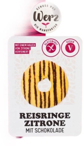 Werz Reis Ringe Zitrone mit Schokolade glutenfrei, 110 g