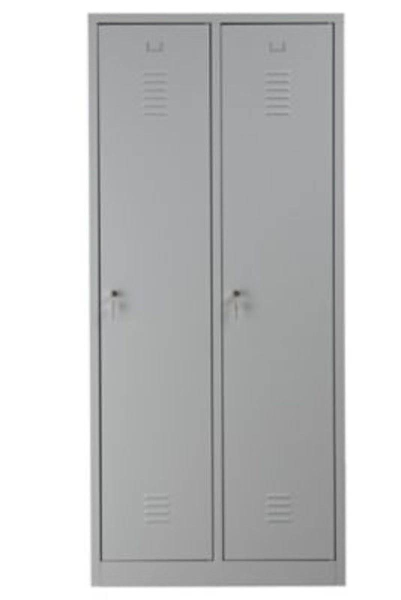 PROREGAL Garderobekast Camel 2 compartimenten HxBxD 180 x 80 x 50 cm Cilinderslot Grijs