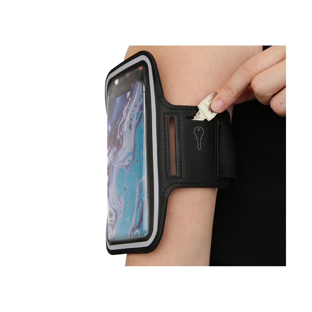 Sport armband reflective fits up to most 6.5