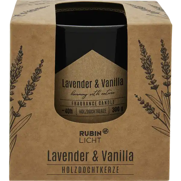 Duftglas Mit Holzdocht Lavendel Vanilla