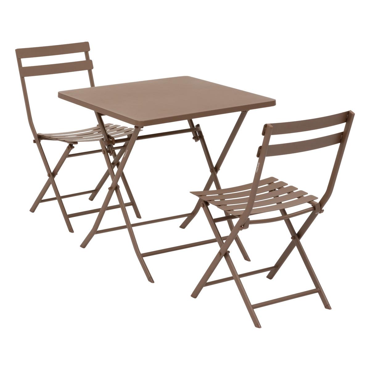 TABLE GREENSBORO CARREE BRONZE 2 PLACES