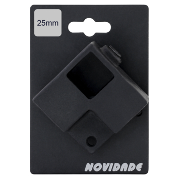 Novidade steigerbuis koppelstuk vierkant zwart ø 25 mm