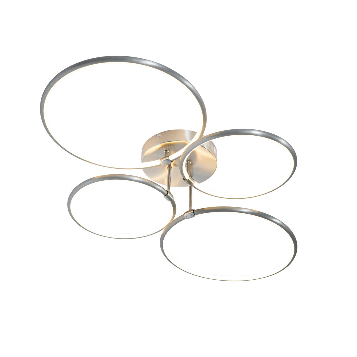 Design plafondlamp staal incl. LED 3-staps dimbaar 4-lichts - Joaniqa