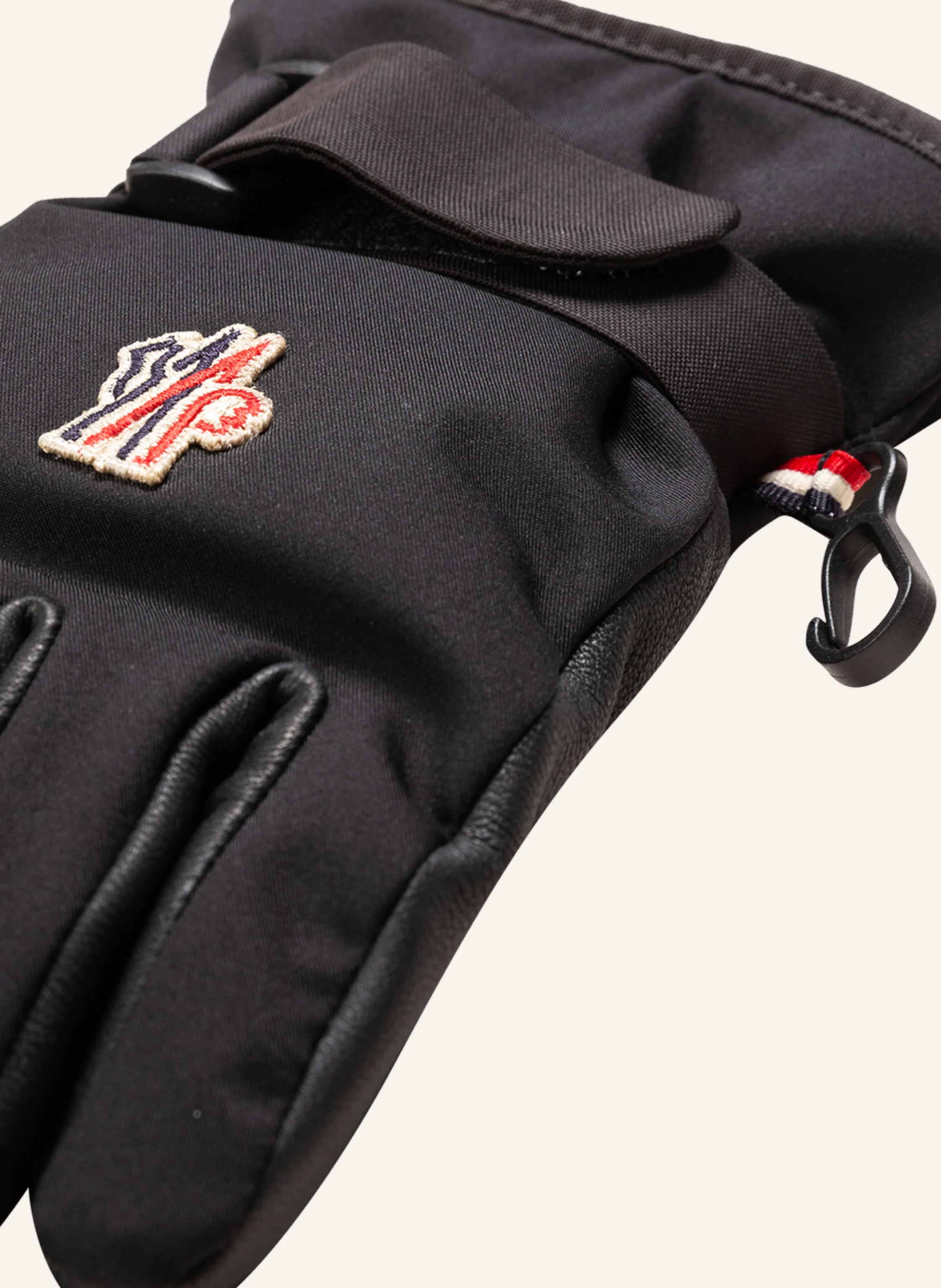 MONCLER enfant Skihandschuhe mit Leder