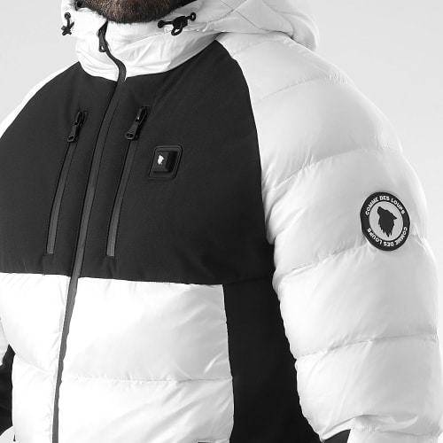 Doudoune Capuche Chauffante Andorre Blanc Noir